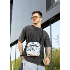 Чоловіча сумка через плече месенджер Sambag Makros принт "Leaves"