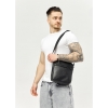 Чоловіча шкіряна сумка через плече месенджер Sambag Makros чорна (70230101m)