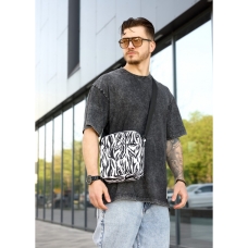Чоловіча сумка через плече месенджер Sambag Makros принт "Zebra"