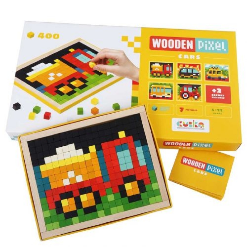 Дерев'яна мозаїка "Wooden pixel: Машинки" (14903) (склад -T-)