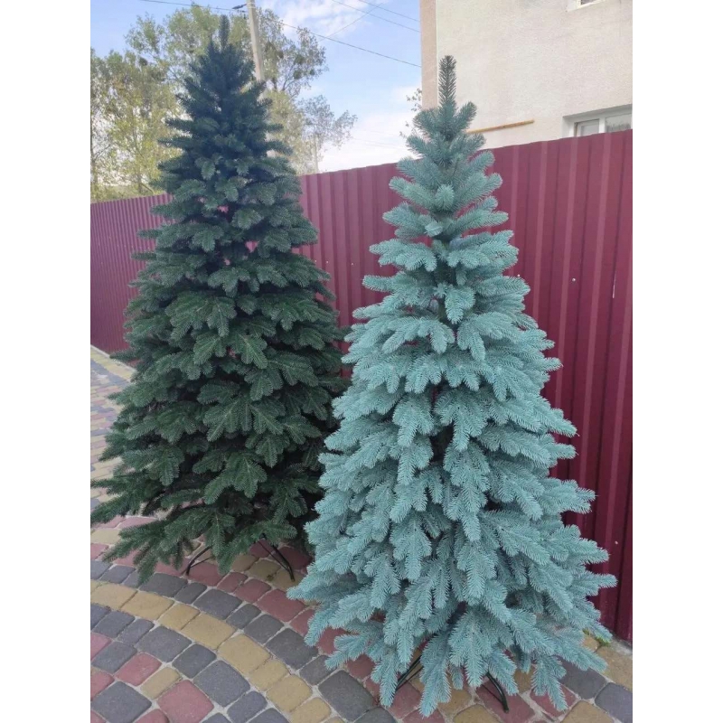 Елітна зелена 2.50 м. лита ялинка штучна  Xatynka | Хвоя штучна, різдвяна, новорічна (Еліт.З-250)