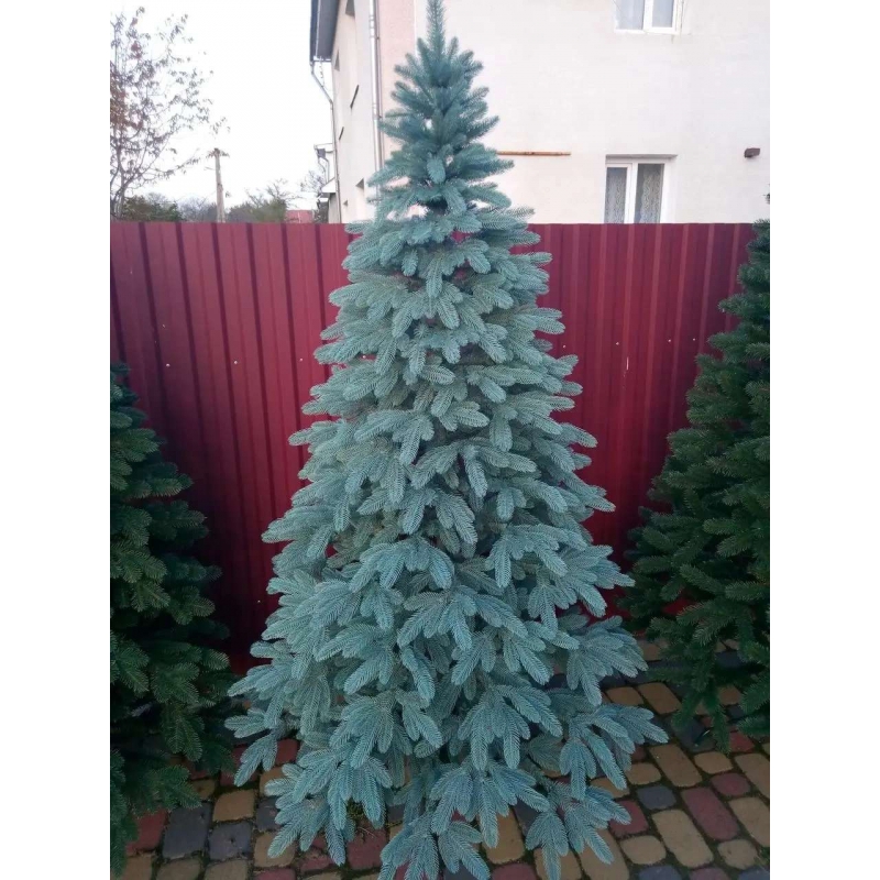 Преміум голуба 2.50 м. лита ялинка штучна  Xatynka | Хвоя штучна, різдвяна, новорічна (Прем.Г-250)