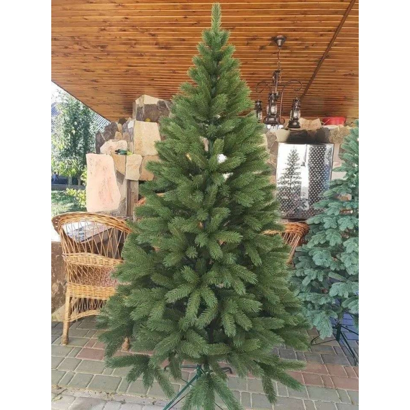 Буковельська зелена 1.50 м. лита ялинка штучна  Xatynka | Хвоя штучна, різдвяна, новорічна (Бук.З-150)