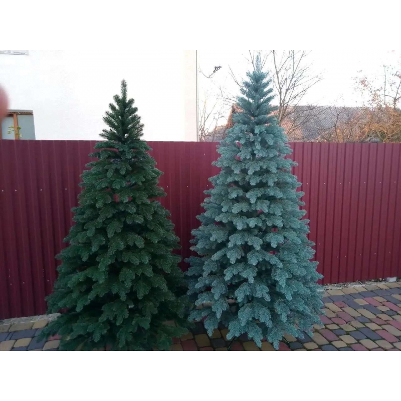 Елітна зелена 1.50 м. лита ялинка штучна  Xatynka | Хвоя штучна, різдвяна, новорічна (Еліт.З-150)