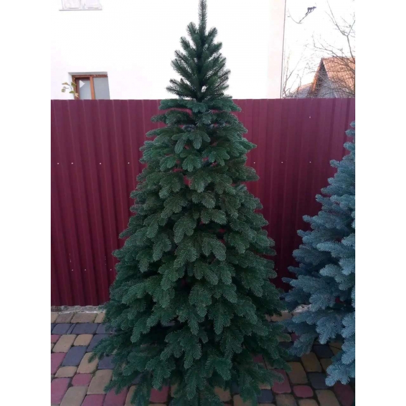 Елітна зелена 1.50 м. лита ялинка штучна  Xatynka | Хвоя штучна, різдвяна, новорічна (Еліт.З-150)