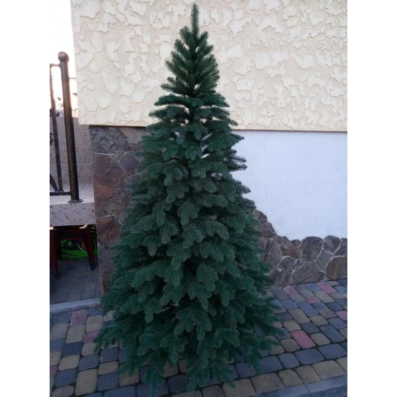 Елітна зелена 1.50 м. лита ялинка штучна  Xatynka | Хвоя штучна, різдвяна, новорічна (Еліт.З-150)