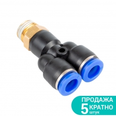 Штуцер цанговий Y Ø8мм МТ 3/8" SIGMA (7027821)