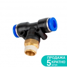 Штуцер цанговий (Т-подібний) Ø10мм МТ ⅜" SIGMA (7027421)