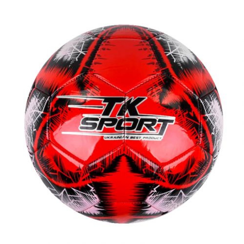 М`яч футбольний "TK Sport" №5, червоний (TPE) (C44452) (склад -T-)