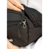 Жіноча сумка через плече бананка Sambag Flex чорна тканева (85351065)