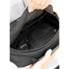 Жіноча сумка через плече бананка Sambag Flex чорна тканева (85351065)