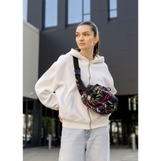 Жіноча сумка через плече бананка Sambag Flex Pro принт "ABSTRACT"