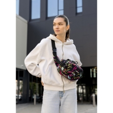 Жіноча сумка через плече бананка Sambag Flex Pro принт "ABSTRACT"