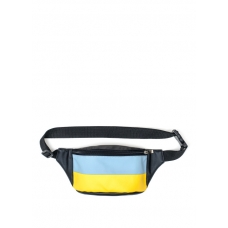 Сумка на пояс бананка Sambag Tirso MSH чорна з прапором України