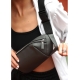 Жіноча сумка на пояс бананка Sambag Holster MSH графіттова з перфорацією (87113009)