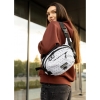 Сумка через плече жіноча бананка Sambag Flex Pro принт "Square" (85451150)