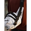 Сумка через плече жіноча бананка Sambag Flex Pro принт "Square" (85451150)
