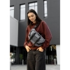 Велика жіноча поясна сумка бананка Sambag DynamicDart тканева принт "Cube" (80411151)