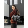 Велика жіноча поясна сумка бананка Sambag DynamicDart тканева принт "Cube" (80411151)