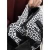 Велика жіноча поясна сумка бананка Sambag DynamicDart тканева принт "Cube" (80411151)