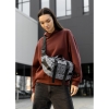 Велика жіноча поясна сумка бананка Sambag DynamicDart тканева принт "Cube" (80411151)
