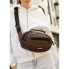 Сумка через плече жіноча бананка Sambag Flex шоколад (85351020)