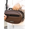 Сумка через плече жіноча бананка Sambag Flex шоколад (85351020)