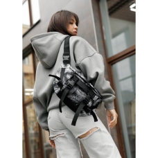 Велика жіноча поясна сумка бананка Sambag DynamicDart принт "Palm"