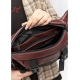 Велика шкіряна жіноча поясна сумка бананка Sambag DynamicDart марсала (80411120)