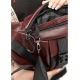 Велика шкіряна жіноча поясна сумка бананка Sambag DynamicDart марсала (80411120)