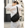 Жіноча сумка через плече бананка Sambag Flex Pro чорна (85451065)