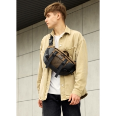 Велика чоловіча поясна сумка бананка для планшета Sambag DynamicDart хакі