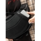 Велика шкіряна жіноча поясна сумка бананка Sambag DynamicDart чорна (80411101)
