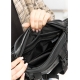 Велика шкіряна жіноча поясна сумка бананка Sambag DynamicDart чорна (80411101)