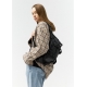 Велика шкіряна жіноча поясна сумка бананка Sambag DynamicDart чорна (80411101)