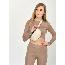 Сумка на пояс бананка Sambag Polo SQS молочний