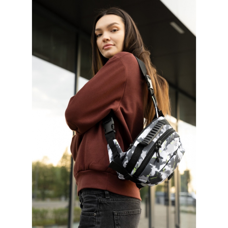 Сумка через плече жіноча бананка Sambag Flex Pro принт "SPOT" (85451149)