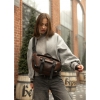 Велика жіноча поясна сумка бананка Sambag DynamicDart коричнева (80411020)