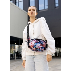 Сумка через плече жіноча бананка Sambag Flex Pro принт "Flowers"