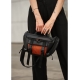 Велика жіноча поясна сумка бананка Sambag DynamicDart чорно-оранжева (80411129)