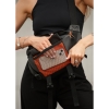 Велика жіноча поясна сумка бананка Sambag DynamicDart чорно-оранжева (80411129)