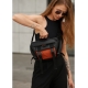 Велика жіноча поясна сумка бананка Sambag DynamicDart чорно-оранжева (80411129)