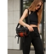 Велика жіноча поясна сумка бананка Sambag DynamicDart чорно-оранжева (80411129)