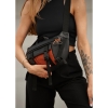 Велика жіноча поясна сумка бананка Sambag DynamicDart чорно-оранжева (80411129)