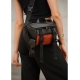 Велика жіноча поясна сумка бананка Sambag DynamicDart чорно-оранжева (80411129)