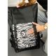 Жіночий рюкзак Sambag RollTop Hacking чорний принт "Zebra" (24460146)