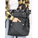 Рюкзак ролл Sambag унісекс RollTop Milton чорний з клапаном (24251721)