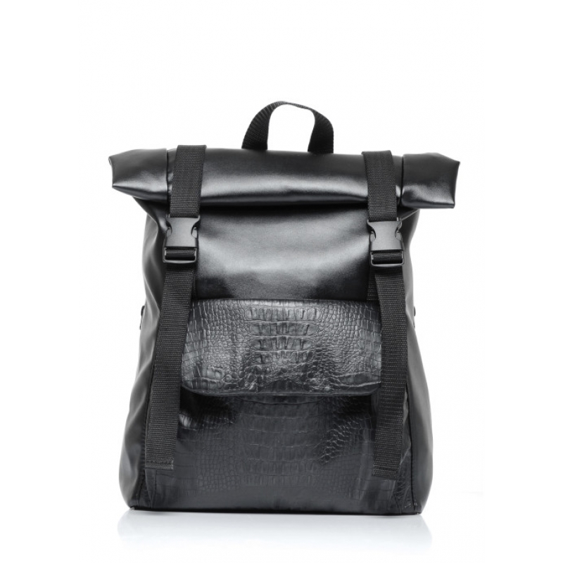 Рюкзак ролл Sambag унісекс RollTop Milton принт крокодила з клапаном (24251070)
