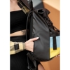 Жіночий рюкзак ролл Sambag RollTop LTH чорний з прапором України (24238611)