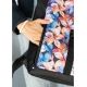 Жіночий рюкзак Sambag Roll Top One чорний принт "Flowers" (24208153)